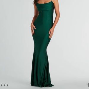 Windsor Cassandra Cowl Neck Mermaid Long Formal Dress